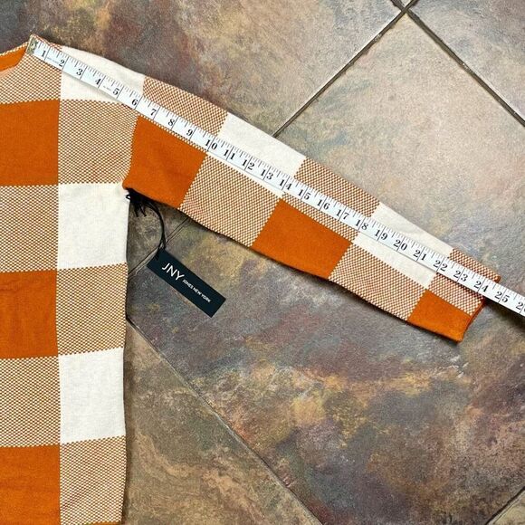 Jones New York Plaid Grigham Fall Sweater Small - Picture 6 of 14